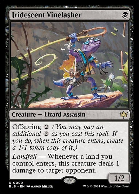 Iridescent Vinelasher card art (blb-99), Magic: The Gathering BLB