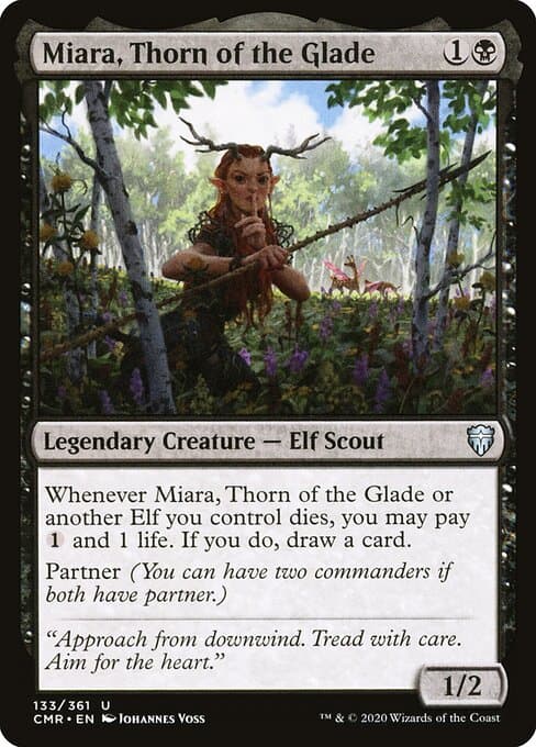 Miara, Thorn of the Glade card art (cmr-133), Magic: The Gathering CMR