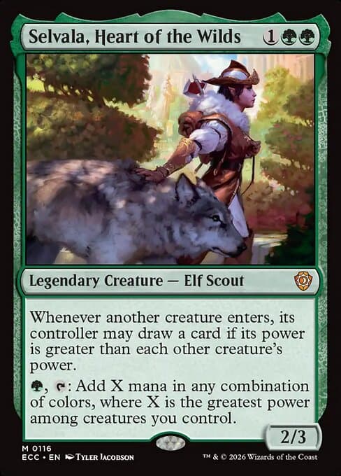 Selvala, Heart of the Wilds card art (ecc-116), Magic: The Gathering ECC