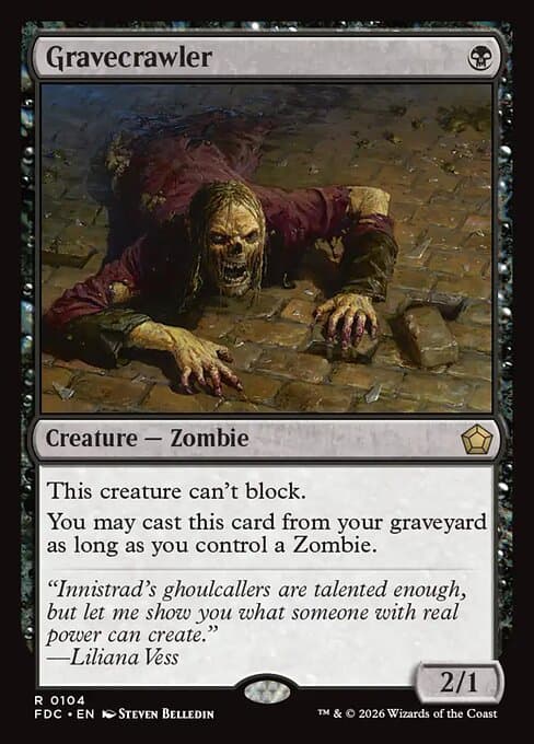 Gravecrawler card art (fdc-104), Magic: The Gathering FDC