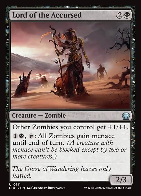 Lord of the Accursed card art (fdc-111), Magic: The Gathering FDC