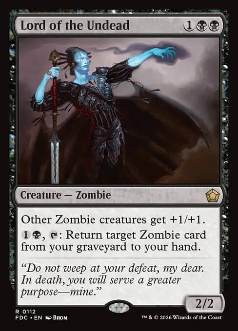 Lord of the Undead card art (fdc-112), Magic: The Gathering FDC