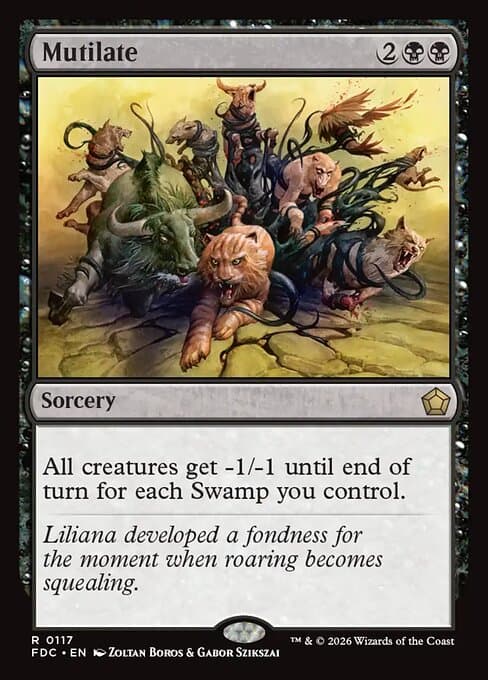 Mutilate card art (fdc-117), Magic: The Gathering FDC
