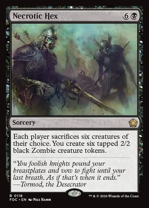 Necrotic Hex card art (fdc-118), Magic: The Gathering FDC