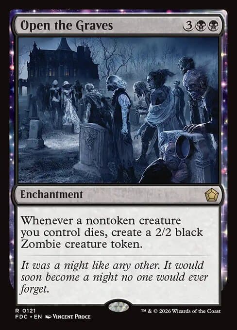 Open the Graves card art (fdc-121), Magic: The Gathering FDC