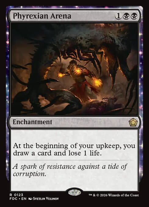 Phyrexian Arena card art (fdc-123), Magic: The Gathering FDC