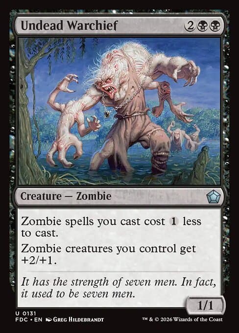 Undead Warchief card art (fdc-131), Magic: The Gathering FDC