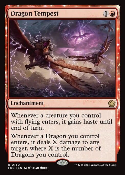 Dragon Tempest card art (fdc-150), Magic: The Gathering FDC