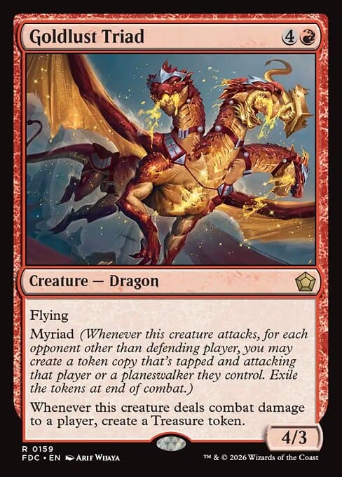Goldlust Triad card art (fdc-159), Magic: The Gathering FDC