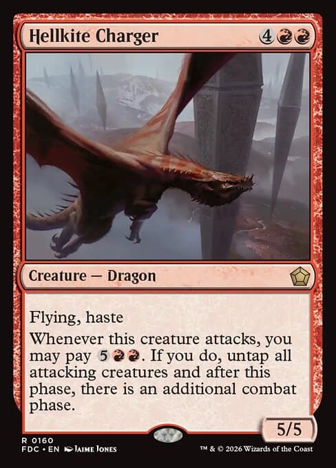 Hellkite Charger card art (fdc-160), Magic: The Gathering FDC