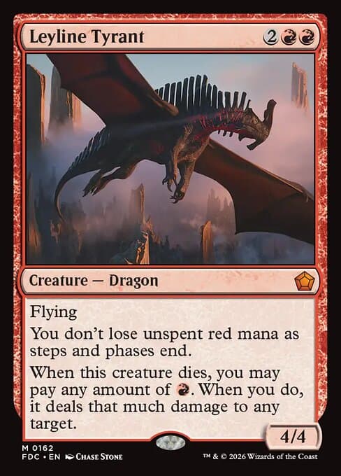 Leyline Tyrant card art (fdc-162), Magic: The Gathering FDC