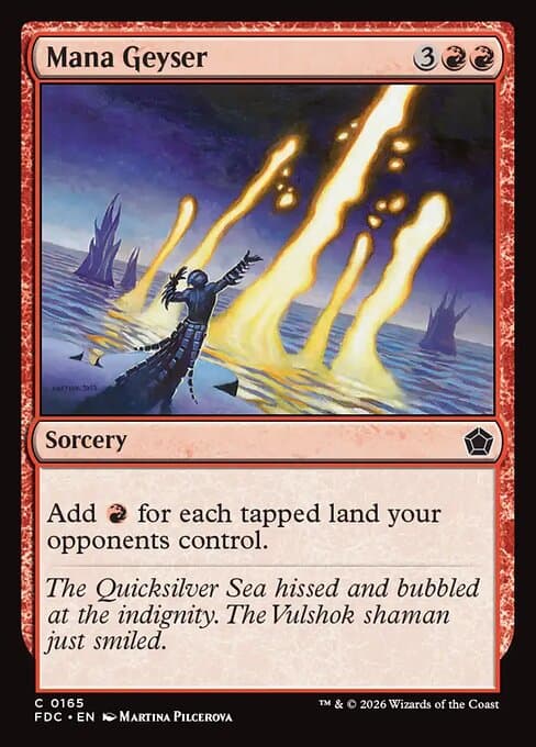 Mana Geyser card art (fdc-165), Magic: The Gathering FDC