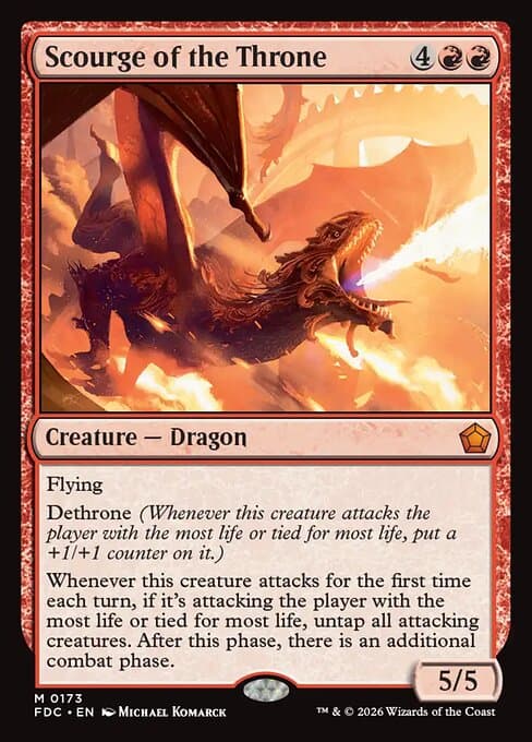 Scourge of the Throne card art (fdc-173), Magic: The Gathering FDC