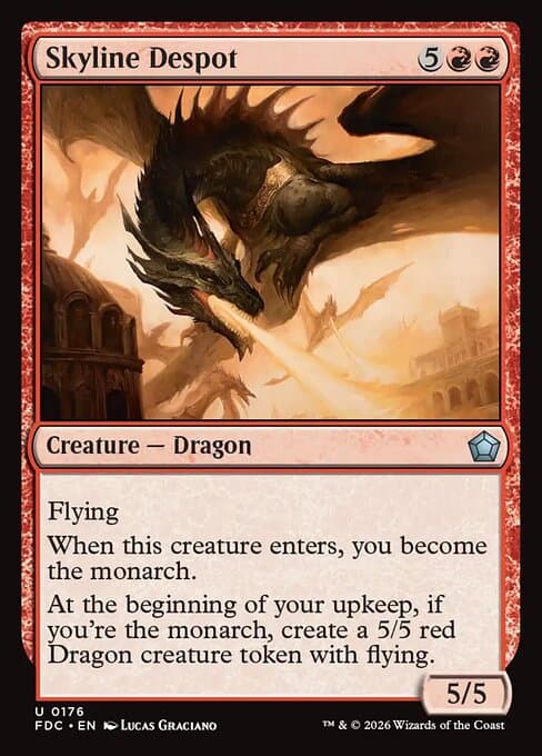 Skyline Despot card art (fdc-176), Magic: The Gathering FDC