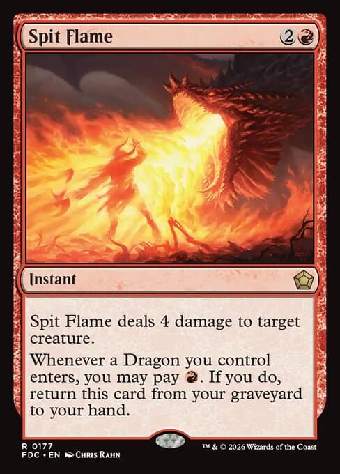 Spit Flame card art (fdc-177), Magic: The Gathering FDC