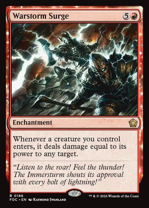 Warstorm Surge card art (fdc-186), Magic: The Gathering FDC