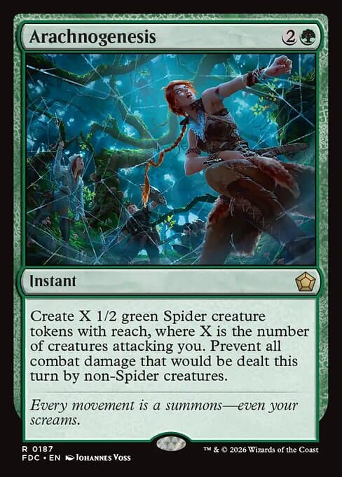Arachnogenesis card art (fdc-187), Magic: The Gathering FDC