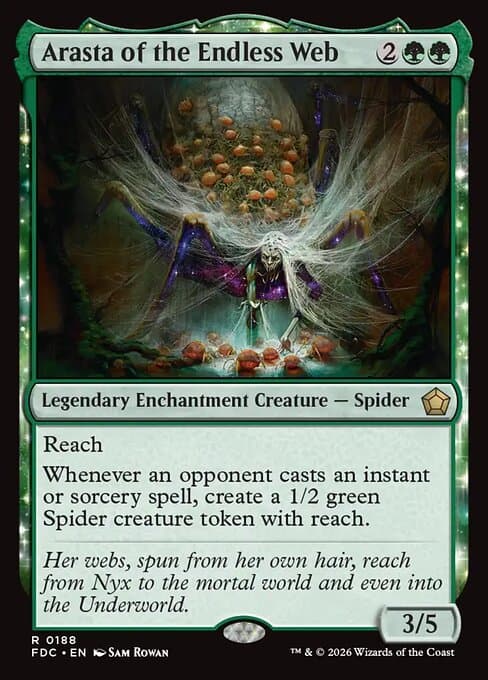 Arasta of the Endless Web card art (fdc-188), Magic: The Gathering FDC