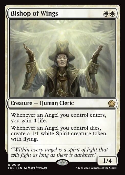 Bishop of Wings card art (fdc-19), Magic: The Gathering FDC