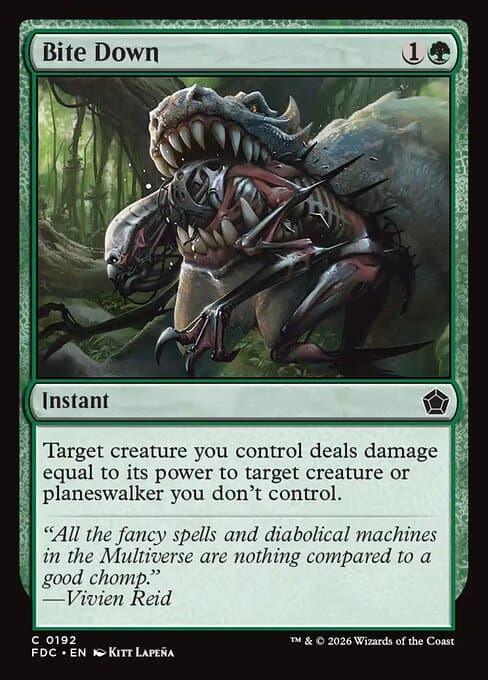 Bite Down card art (fdc-192), Magic: The Gathering FDC