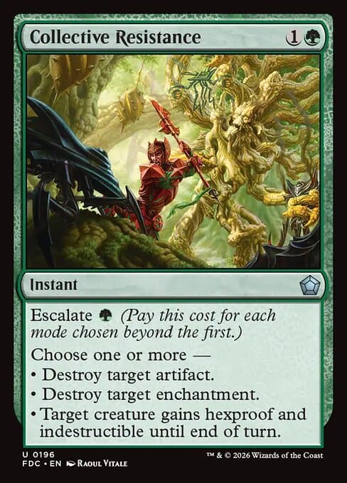 Collective Resistance card art (fdc-196), Magic: The Gathering FDC