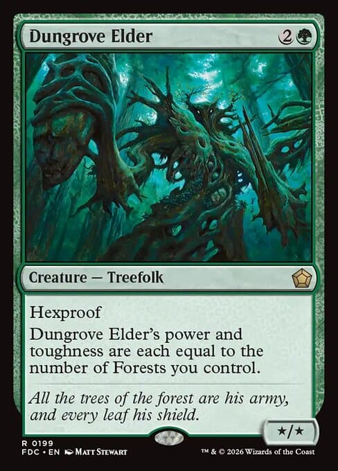 Dungrove Elder card art (fdc-199), Magic: The Gathering FDC