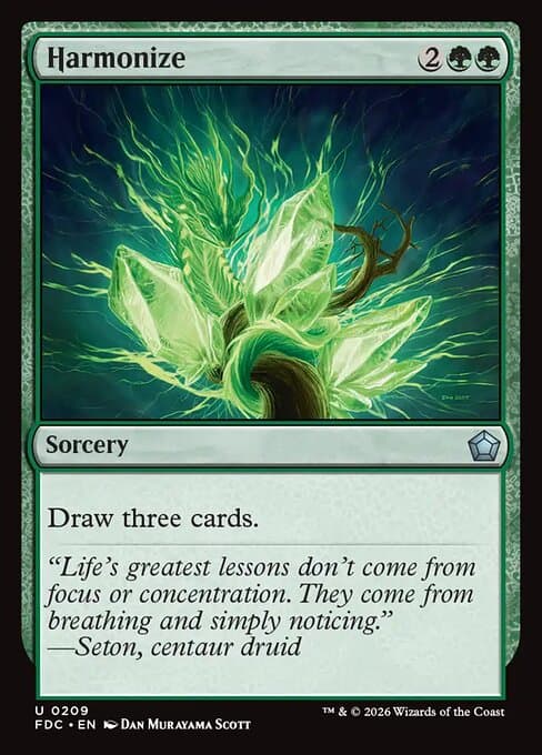 Harmonize card art (fdc-209), Magic: The Gathering FDC