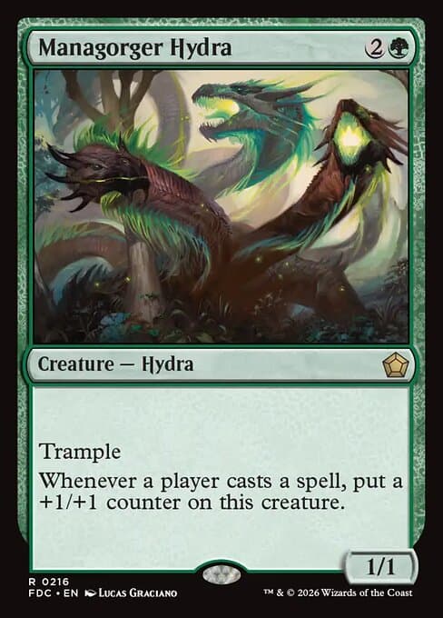 Managorger Hydra card art (fdc-216), Magic: The Gathering FDC