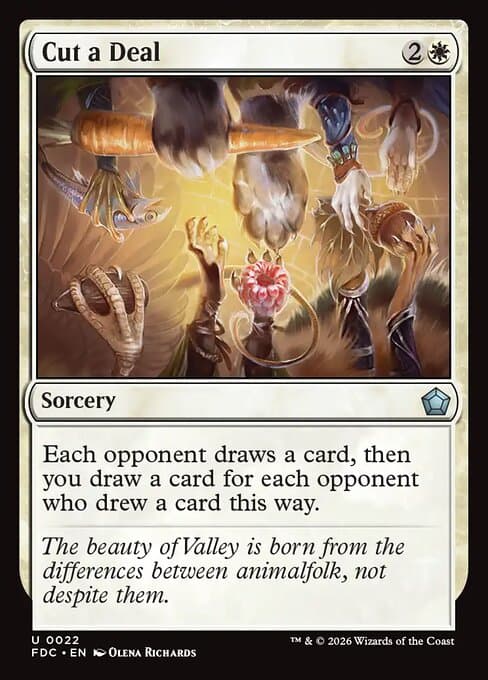 Cut a Deal card art (fdc-22), Magic: The Gathering FDC