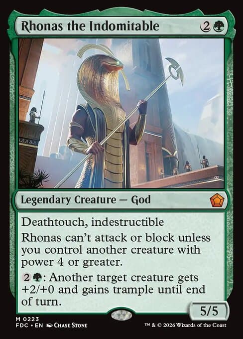 Rhonas the Indomitable card art (fdc-223), Magic: The Gathering FDC