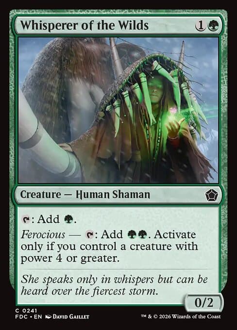 Whisperer of the Wilds card art (fdc-241), Magic: The Gathering FDC