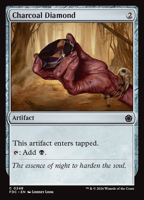 Charcoal Diamond card art (fdc-248), Magic: The Gathering FDC