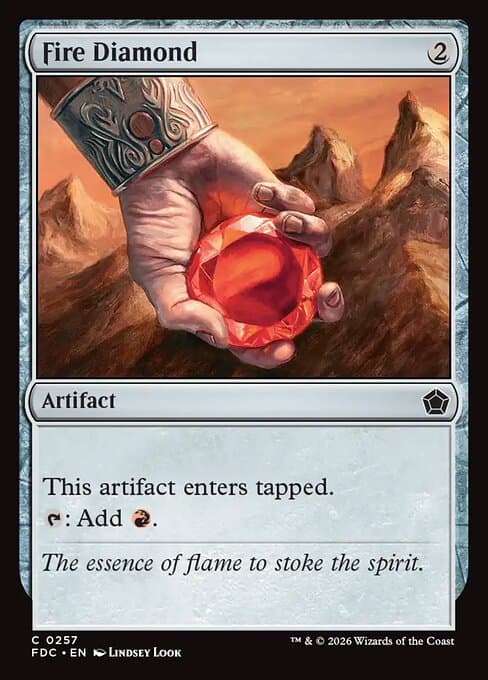 Fire Diamond card art (fdc-257), Magic: The Gathering FDC