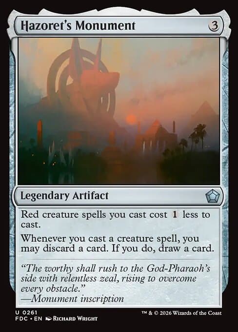Hazoret's Monument card art (fdc-261), Magic: The Gathering FDC