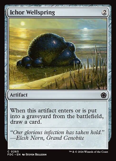 Ichor Wellspring card art (fdc-265), Magic: The Gathering FDC