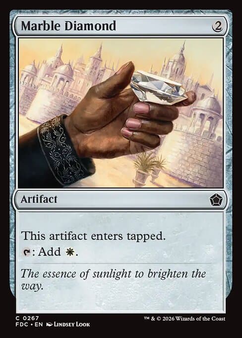 Marble Diamond card art (fdc-267), Magic: The Gathering FDC