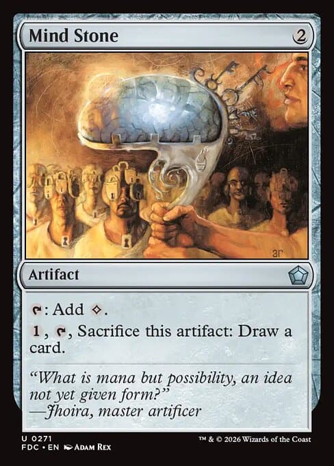 Mind Stone card art (fdc-271), Magic: The Gathering FDC