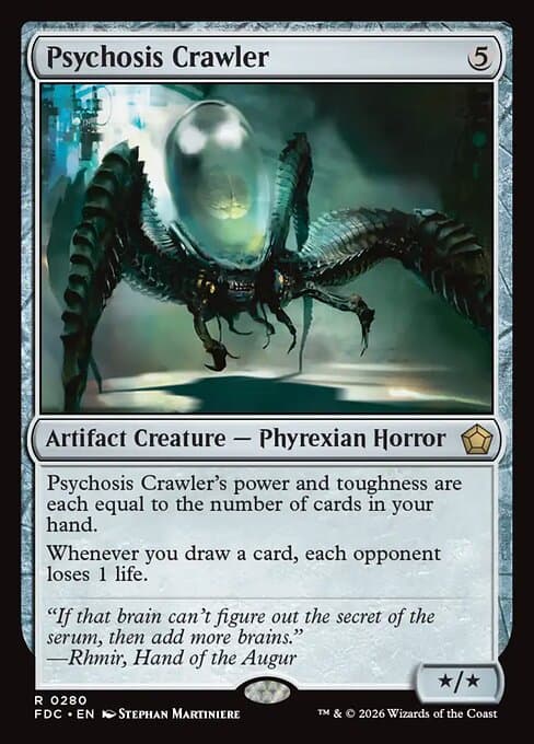 Psychosis Crawler card art (fdc-280), Magic: The Gathering FDC