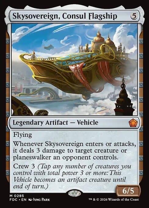 Skysovereign, Consul Flagship card art (fdc-285), Magic: The Gathering FDC