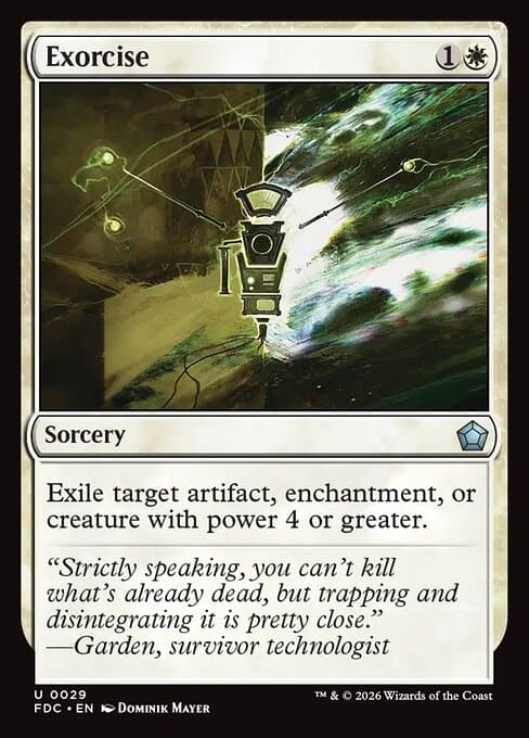 Exorcise card art (fdc-29), Magic: The Gathering FDC
