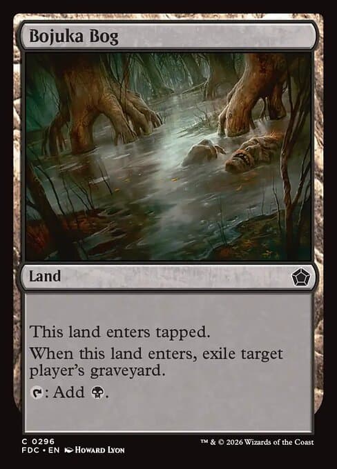 Bojuka Bog card art (fdc-296), Magic: The Gathering FDC