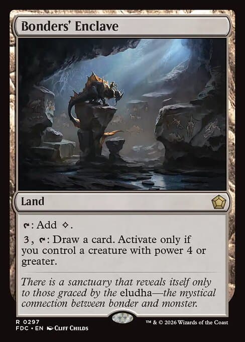 Bonders' Enclave card art (fdc-297), Magic: The Gathering FDC