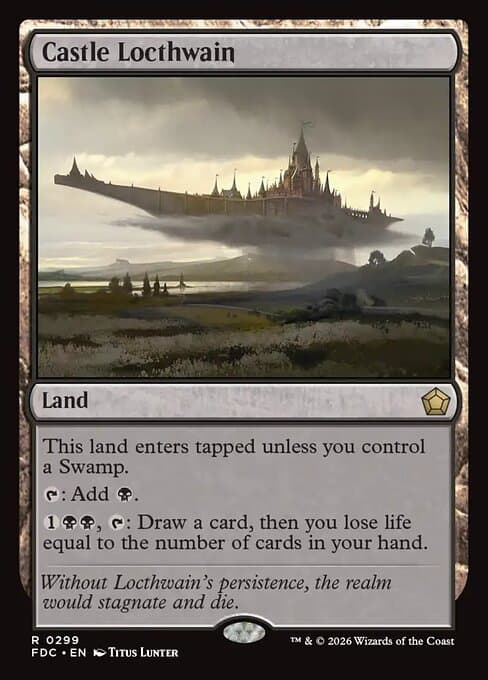 Castle Locthwain card art (fdc-299), Magic: The Gathering FDC