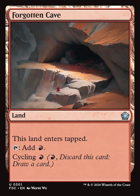 Forgotten Cave card art (fdc-301), Magic: The Gathering FDC