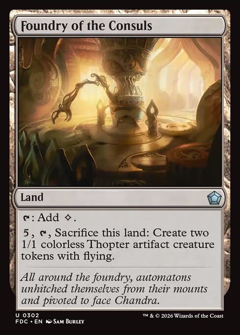 Foundry of the Consuls card art (fdc-302), Magic: The Gathering FDC