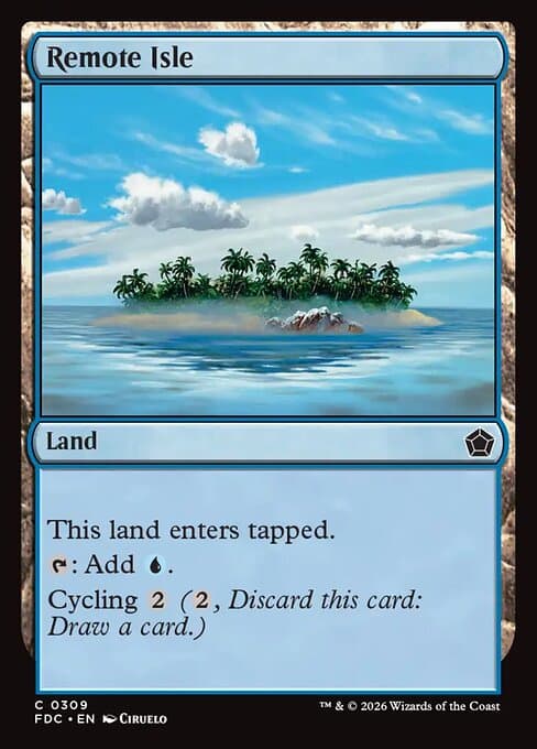 Remote Isle card art (fdc-309), Magic: The Gathering FDC