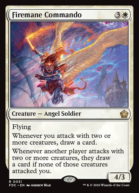 Firemane Commando card art (fdc-31), Magic: The Gathering FDC