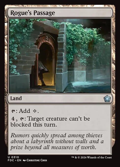 Rogue's Passage card art (fdc-310), Magic: The Gathering FDC