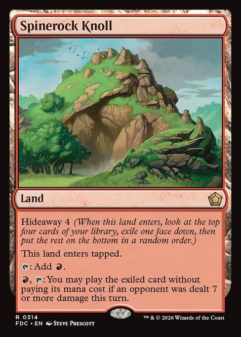Spinerock Knoll card art (fdc-314), Magic: The Gathering FDC