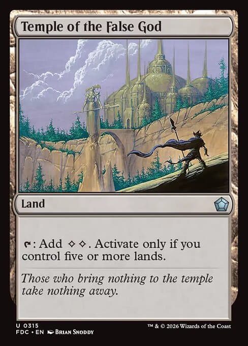 Temple of the False God card art (fdc-315), Magic: The Gathering FDC